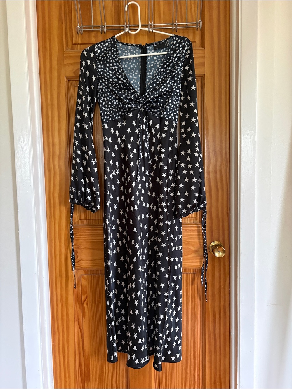 ASOS Black Maxi Dress with White Star Print